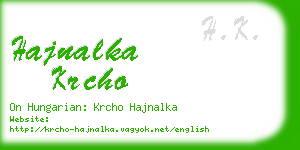 hajnalka krcho business card